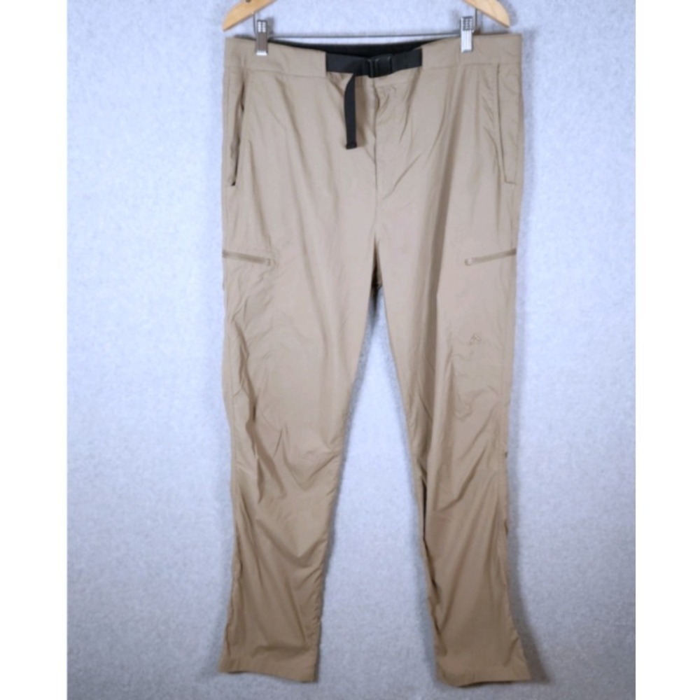 Macpac Men's Drift Pants Size XL‎ Beige Belted Lightweight Cargo Hiking Travel